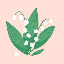 lily of the valley flowers on a pink background with text that says, i love you