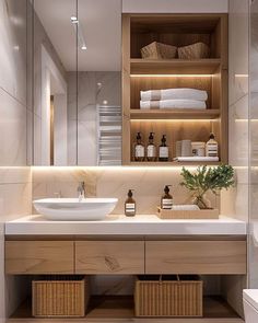 Elegant Bathroom Vanity, Bathroom Interior Design Luxury, Modern Bathroom Ideas, Bathroom Aesthetics, Small Bathroom Interior, Bathroom Redesign, Wooden Bathroom, Bathroom Inspiration Decor, Bathroom Design Luxury