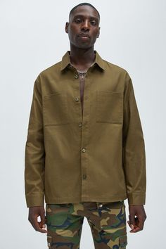 Available In Olive. Fold Down Collar Chest Pocket Front Button Closure Long Sleeve 98% Cotton 2% Spandex Imported | Mens Eastman Pocket Button Up Shirt in Olive Green size XL by Fashion Nova Olive Fashion, Mens Button Up, Chest Pocket, Olive Green, Fashion Nova, Button Up Shirts, Shirt Blouses, Top Shirt, Button Up