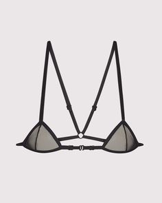 our barely there micro bra (aka the veil) is as versatile as a layering piece gets. this stunning mesh plaything is purposely designed to be minimalist and featherlight — think bra-meets-pasty hybrid — with just enough nipple coverage to keep you from being banned on social media. wear alone or layer under bodysuits, cupless styles, sheer catsuits, silk kimonos for a peek-a-boo effect or your go-to bra, tank or bandeau to create a sexy, strappy new look. pair with our veil micro g-string to crea Triangle Top Nylon Bra With Removable Pads, Nylon Triangle Top Bra With Removable Pads, Fitted Sheer Triangle Top Bra, Sheer Triangle Top Fitted Bra, Party Mesh Bra With Removable Pads, Party Bra With Removable Pads In Mesh, Be Minimalist, Micro Bra, Bra Design