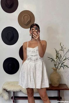 Floral Eyelet Cami Mini Dress Cami Mini Dress, Mini Cami Dress, Forever 21 Dresses, 21 Dresses, Straight Cut, Dress Details, Shopping List, Fitness Models, Forever 21