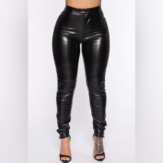 Fashionnova| I've Never Looked Better Pu Leather Pant| Color: Black| Size:Xs| Never Worn| Great Condition Black Club Bottoms For Fall, Black High-waisted Pants For Club, Edgy Black Bottoms For Club, Edgy Black Club Bottoms, Black High Waist Leather Pants For Club, Black Fitted Leather Pants For Club, Trendy Black High-waisted Leather Pants, Fitted Black Leather Pants For Club, Casual Black Pants For Club