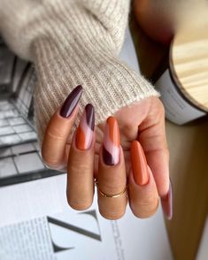 Discover the Top 29 Fall Nail Colors 2024: Season's Best Trends - divagaze.com Nails Inspo Fall, Nails Ideas Fall, Nail Design Fall, Nails 2022 Fall, Nail Ideas Fall, Fall Nails Inspiration, Fall Nails Art, Nail Inspo Fall, Nail Routine