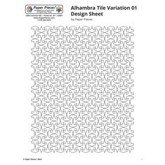 the design sheet for an alhambra tile variation of design sheet, which is also available