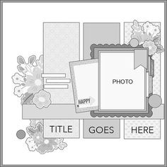 a scrapbook page with flowers and photos