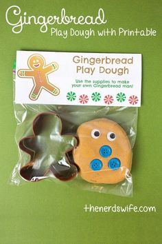 a gingerbread play dough in the packaging