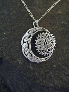 "This Celtic Fisherman pendant is Sterling Silver, The included chain is a Sterling Silver Figaro 50 chain. You may chose 16, 18 or 20 inch at the same price. Other length available at sightly higher prices. This piece measures 1 3/8\" tall by 1 1/4\" across. I hand cast all my pieces using the lost wax casting method. Please ask your needs. You may call me with questions, often I am out so please use my machine. 831-476-3176. Satisfaction Guaranteed! I send items USPS First Class unless otherwi Symbolic Necklace With Round Pendant Chain, Symbolic Necklace With Round Pendant, Symbolic Round Pendant Chain Jewelry, Symbolic Necklace With Lobster Clasp And Round Pendant, Symbolic Sterling Silver Chain Jewelry, Symbolic Silver Pendant Chain Necklace, Wax Casting, Lost Wax Casting, Lost Wax