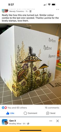 a box with an image of a bird on it and the words nature harmony printed on it