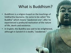 buddha statue with the caption what is buddhistism