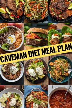 Caveman Diet Meal Plan Caveman Diet Meal Plan, Paleolithic Diet Recipes, Paleo Diet Meals, Paleo Diet For Beginners, Paleo Diet Food List, Paleo Diet Meal Plan