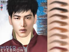 Asian eyebrows in 13 colors - HQ Compatible. Sims 4 Natural Eyebrows, Sims 4 Men Eyebrows, Sims 4 Male Eyebrows Cc, Sims 4 Cc Men Eyebrows, Male Cc Sims 4 Face, Sims 4 Cc Eyebrows Male, Sims 4 Eyebrows Male, Sims 4 Male Eyebrows, Sims 4 Cc Beards