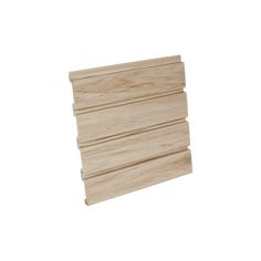 wooden planks stacked on top of each other in front of a white background,