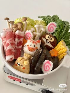 a bowl filled with different types of food