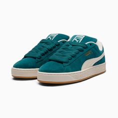 Suede XL Levels Sneakers | PUMA Nike Fashion Shoes, Fenty X Puma, Shoes Ideas, White Puma, Modern Shoes, Sneakers Puma, Puma Suede, Puma Sneakers, Thick Heel