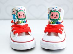 How adorable are these Cocomelon inspired converse! The perfect shoe to complete the look!Please leave your name needed in the notebox during checkoutListing is for the shoes ONLY, please visit our boys overalls section for the overallsIf you are unsure of sizing please scroll to the last photos for our size charts, or visit our size charts here--> https://pinktoesnhairbows.com/pages/size-chartAll sales are FINAL, Ship dates can be found directly on the listing, please view our policies in detai Cocomelon Shoes, Coco Melon, Overalls Boys, Tutu Dress Costumes, Boys Overalls, Girls Overalls, Birthday Tutu, Boys Sneakers, Girls Denim