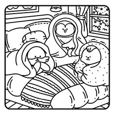 the birth of jesus coloring page