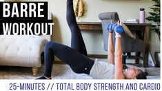 two women doing exercises with dumbbells on the floor in front of a couch