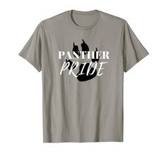 PRICES MAY VARY. SHOW YOUR SCHOOL SPIRIT WITH THIS CUTE PANTHER SHIRT WITH PAW PRINT. MULTIPLE COLORS AVAILABLE. MOM, DAD, BROTHER AND SISTER CAN ALL SUPPORT THEIR FAVORITE ALUMNI. Lightweight, Classic fit, Double-needle sleeve and bottom hem Cute Panther, Panther Pride, Panther Shirt, Black Paw Print, Panther Shirts, Brother And Sister, Pride Tshirts, School Shirts, School Spirit