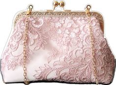 Feminine Gold Rectangular Clutch, Elegant Pink Bag For Gift, Blush Rectangular Bag For Parties, Feminine Gold Evening Bag For Wedding, Elegant Blush Evening Clutch, Gold Feminine Evening Bag For Formal Occasions, Elegant Pink Pouch Evening Bag, Pink Feminine Evening Bag As Gift, Blush Rectangular Party Bag