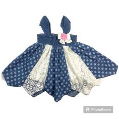 Brand New Without Tag - Never Worn Beautiful Printed Chambray Lace Smocked Handkerchiefs Dress Straps With Ruffle Smocked Bodice This Is Very Cute Dress!!! Hanky Dress, Smocked Bishop Dress, Spring Portraits, Dress Straps, Handkerchief Dress, Smocked Dress, Lace Hem, Little Dresses, Ivory Lace