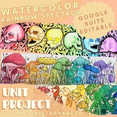 the cover art for watercolor rainbow spectroum, an upcoming project by google