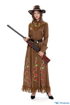 Orcajump - Long-sleeved long skirt Indian hunter suit tassel suit masquerade party theme party stage clothes - Final Sale Indian Cosplay, Masquerade Party Themes, Forest Hunter, Hunter Costume, Sports Halloween, Skirt Indian, Stage Clothes, Masquerade Party, Sport Dress