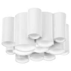 a group of white plates sitting on top of each other