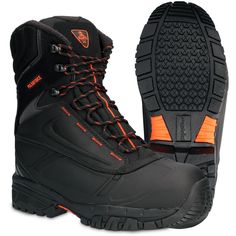 RefrigiWear Men's PolarForce Max Work Boots are what you need to work in winter climates. Whether you're outdoors in negative temperatures or dealing with cold machines at the job site, these working winter boots for men provide you with protection and warmth in any frigid environment. The 800-gram Thinsulate insulation keeps your feet heated and flexible, and the DRI-BLAZE lining gives you superior comfort, heat, and durability for any freezing weather. Each 8-inch leather upper is waterproof t Winter Boots For Men, Work Boots Black, Winter Elements, Freezing Weather, Leather Work Boots, Mens Winter Boots, Boots For Men, Leather Work, Men Fits