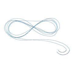 a blue line drawing of an infinite knot