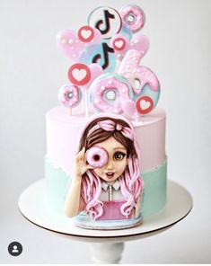 Lol Doll Cake, Baking Photography, Russian Cakes, 6th Birthday Cakes, Ombre Cake, Cartoon Cake, Easy Cake Decorating, Cake Decorating Designs