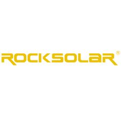 the rock solar logo on a white background