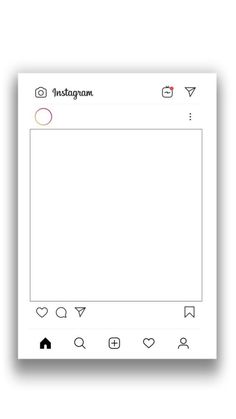 the instagram app on an iphone with icons and buttons in black, white and red