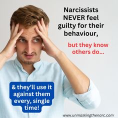 Narcissists know that the best way to coerce empathetic people into handing over whatever they want is to lay the guilt on THICK!

EXAMPLES of Guilt-tripping:

🥺 “How could you do that to me?”
🥺 “After everything I’ve done for you.”
🥺 “Go on, leave me just like my dad did.”
🥺 “I’m just asking for a bit of help, but you can’t even do that.”
🥺 “I can’t believe you’d do this to me. I never thought you were that type of person, but now you’ve shown your true colours.”

The purpose of guilting is to pull at your heartstrings and make you feel like you’re a terrible person for not helping them. 

The trick is to stand in your power and notice when someone else is trying to make you feel bad for something that is THEIR responsibility, not yours Guilt Tripping, Empathetic People, On Leave, After Everything, Guilt Trips