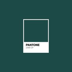 the pantone logo is shown in white on a dark green background, and it appears to be part of an advertisement for pantone