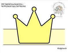 Get this printable 'Crown' children's headband today! You can download it, print it, and cut it. Check out this headband and others of all kinds! Printable Crown, King Crown, Kings Crown, Queen Crown, Crown Headband, Cut It, Crown, Black White, Queen