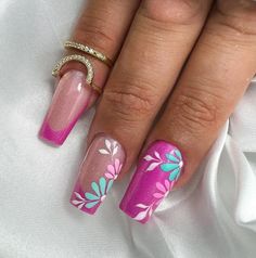 French Manicure Nail Designs, Quick Nail Art, Beauty Nails Design, Pink Nail Art, Cute Nail Art Designs, Nail Art Designs Videos