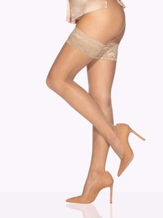 Perfection from top to toe, ISABELLA is the flagship model of the VienneMilano thigh high collection. Framed by a classic lace top that unfurls into a barely-there sheer, these are the thigh highs that will take you everywhere. Overtones of natural beauty and subtle sophistication are underpinned by luxury that will make any woman feel her best self. To bring out the best in your unique complexion, go Hazelnut for fair, Chestnut Brown for tan, and Chocolate Brown for dark! ISABELLA at a glance: Thigh High Tights, Yes Band, Thigh High Stocking, Amazing Woman, Lace Bands, Top Band, Thigh High Stockings, High Knees, Chestnut Brown