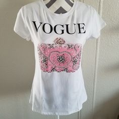 Beautiful Fashion T-Shirt With Rhinestones And Gems, Designed In Italy, Excellent Quality,95% Cotton, 5% Elastane,Fast Shipping ,Fits True To Size Casual Rhinestone T-shirt For Summer, Casual Summer T-shirt With Rhinestones, Trendy White Tops With Rhinestones, Casual White T-shirt With Rhinestones, White Embellished Crew Neck T-shirt, Spring Short Sleeve T-shirt With Rhinestones, Spring Short Sleeve Rhinestone T-shirt, White Rhinestone Crew Neck Top, Summer Rhinestone Short Sleeve Tops