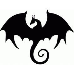 a black and white image of a dragon