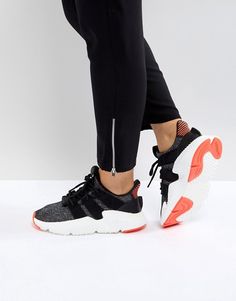 adidas Originals Prophere Trainers In Black And Pink  £90.00  Free Delivery & Returns*  COLOUR: Black Merrell Shoes Women, Adidas Prophere, Black Lace Shoes, How To Stretch Shoes, Hip Hop Shirts