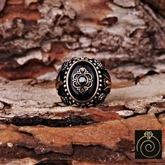 Men's onyx gemstone signet ring which will give you a head turning presence. This mystic, vintage style, engraved ring has a unique design for the polished, refined, and distinguished man. Perfect for casual and formal events, it will make your friends envious as you walk into the room full of confidence and pride. Looking for a unique, one of a kind GIFT FOR HIM, groomsman gift, father's day gift, teacher day gift? Look no further. This cool gemstone ring is the right answer and best gift for a Black Spiritual Engraved Ring For Anniversary, Symbolic Black Oval Jewelry, Luxury Onyx Men's Ring As A Gift, Vintage Onyx Ring For Men, Spiritual Oval Onyx Rings, Luxury Men's Onyx Signet Ring, Gothic Onyx Gemstone Ring, Luxury Men's Onyx Ring With Polished Finish, Magic Jewelry