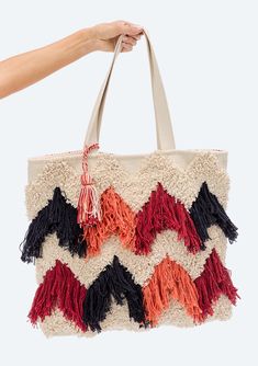 [Color: Multi] Lovestitch fringed Red Beach Bag With Tassels, Bohemian Crochet Bag With Fringe For Shopping, Bohemian Hobo Bag For Shopping, Bohemian Shoulder Bag With Fringe, Bohemian Fringe Shoulder Bag For Shopping, Bohemian Multicolor Fringe Bags, Bohemian Tote Beach Bag With Tassels, Bohemian Tote Bag With Tassels, Bohemian Tassel Tote Beach Bag