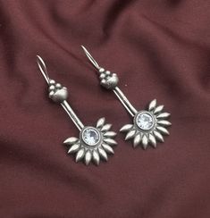 Long Indian Oxidised Silver Jewelry boho Style Replica Tribal Ethnic South Indian Jhumka Earrings for women girl ladies kurti saree jewelry Add charm and charisma to your beautiful personality with this stylish and trendy SET for girls or women. Made up of high-quality stuff, it is an IDEAL GIFT for any occasion for your loved ones; it will surely make a memorable impression. Perfect gift for girls, women, girlfriend. You can pair it with any casual, semi-formal, or informal attire, and gather c Silver Chandbali Earrings With Stone Setting, Silver Hand Set Temple Jewelry Danglers, Bohemian Silver Earrings With Cutdana, Silver Bohemian Earrings With Cutdana, Indian Wear Casual, Informal Attire, Indian Jhumka, Ladies Kurti, Antique Silver Earrings