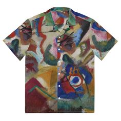 Art and Fashion, a Unique Combination!  Our images are iconic highlights of art history. Printed to the highest standards. We make the difference! All our products are of the very best color quality.  Meet your new favorite summer shirt! It exudes coolness both in terms of style and material. Plus, its featherlight and moisture-wicking fabric ensures comfort even on the hottest days.  Made from 65% recycled polyester and 35% polyester, this shirt has a fabric weight of 2.95 oz/yd² (100 g/m²). It Art And Fashion, Shirt Art, Patterned Shirt, Button Shirt, Shirt Pattern, Moisture Wicking Fabric, Summer Shirts, Art History, Button Downs