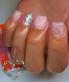 Short Natural Acrylic Nails With Designs, Clear Acrylic Nails Short Square, Cute Extra Short Acrylic Nails, Work Nails 2023, Short Acrylic Nails Inspiration, Overlay Short Nails, Kids Acrylic Nails Short, Short Sns Nails Designs, Really Short Acrylic Nails