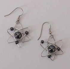 Atom Earrings, Cincin Diy, Carcase Iphone, Bijoux Fil Aluminium, Earrings Big, Diy Wire Jewelry, Dope Jewelry, Handmade Wire Jewelry