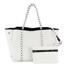 The cool, everyday bag that’s perfect for work, gym, beach, traveling, and everything in between. Trendy Large Capacity White Beach Bag, Large Capacity White Shoulder Bag For Summer, Trendy White Large Capacity Beach Bag, Sporty White Shoulder Bag With Large Capacity, White Large Capacity Bag For Everyday Use, White Large Capacity Casual Beach Bag, Large Capacity White Bag For Everyday Use, Large Capacity White Summer Bag, White Large Capacity Summer Bag