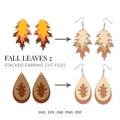 Leaf Earrings Diy, Laser Cut Bracelet, Earring Templates, Svg Earrings, Cricut Accessories, Earring Shapes, Cricut Help