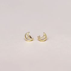 gold moon stud earrings by jaxkelly Dainty Moon Phase Earrings, Minimalist Yellow Gold Crescent Earrings, Minimalist Crescent Yellow Gold Earrings, Minimalist Gold Cartilage Earrings With Moon Charm, Gold Minimalist Cartilage Earrings With Moon Charm, Gold Minimalist Earrings With Moon Phase, Minimalist Yellow Gold Earrings With Moon Charm, Dainty Gold Earrings With Moon Phase, Dainty Yellow Gold Earrings With Moon Charm