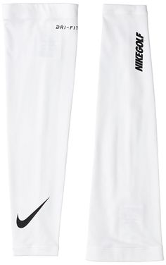 the nike dri - fit leggings are white and have black logos on them